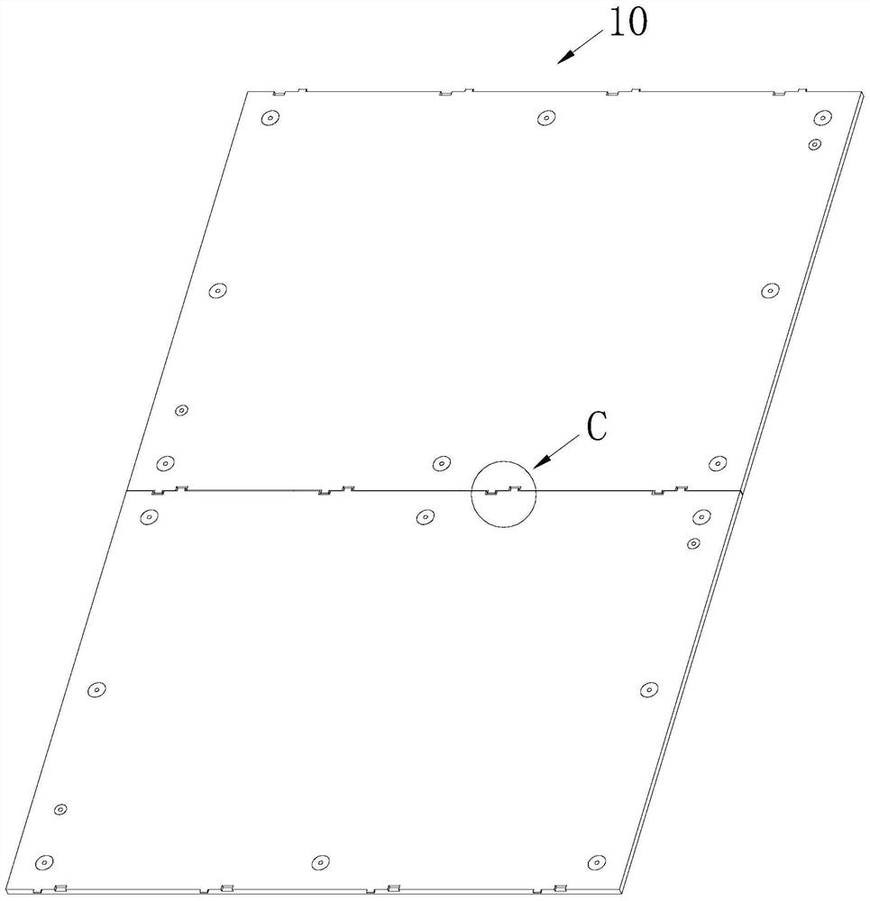 Display lamp panel and splicing method thereof