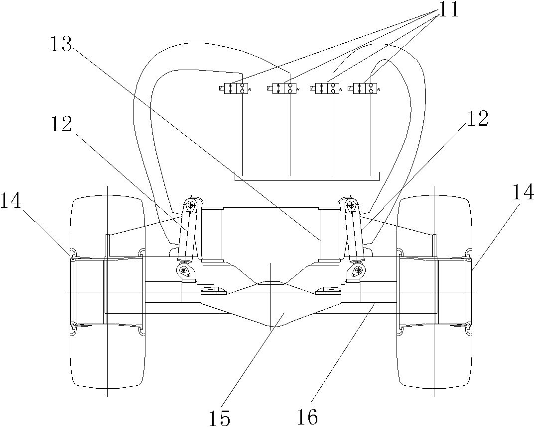 Method, device and system for controlling suspension of off-road tire hoister