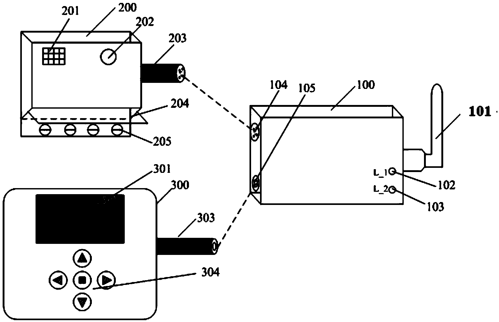 Wireless monitoring device of rooftop photovoltaic power station