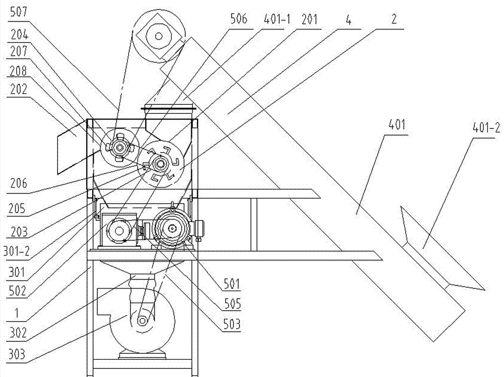 Oil peony fruit pod threshing and sorting device and process