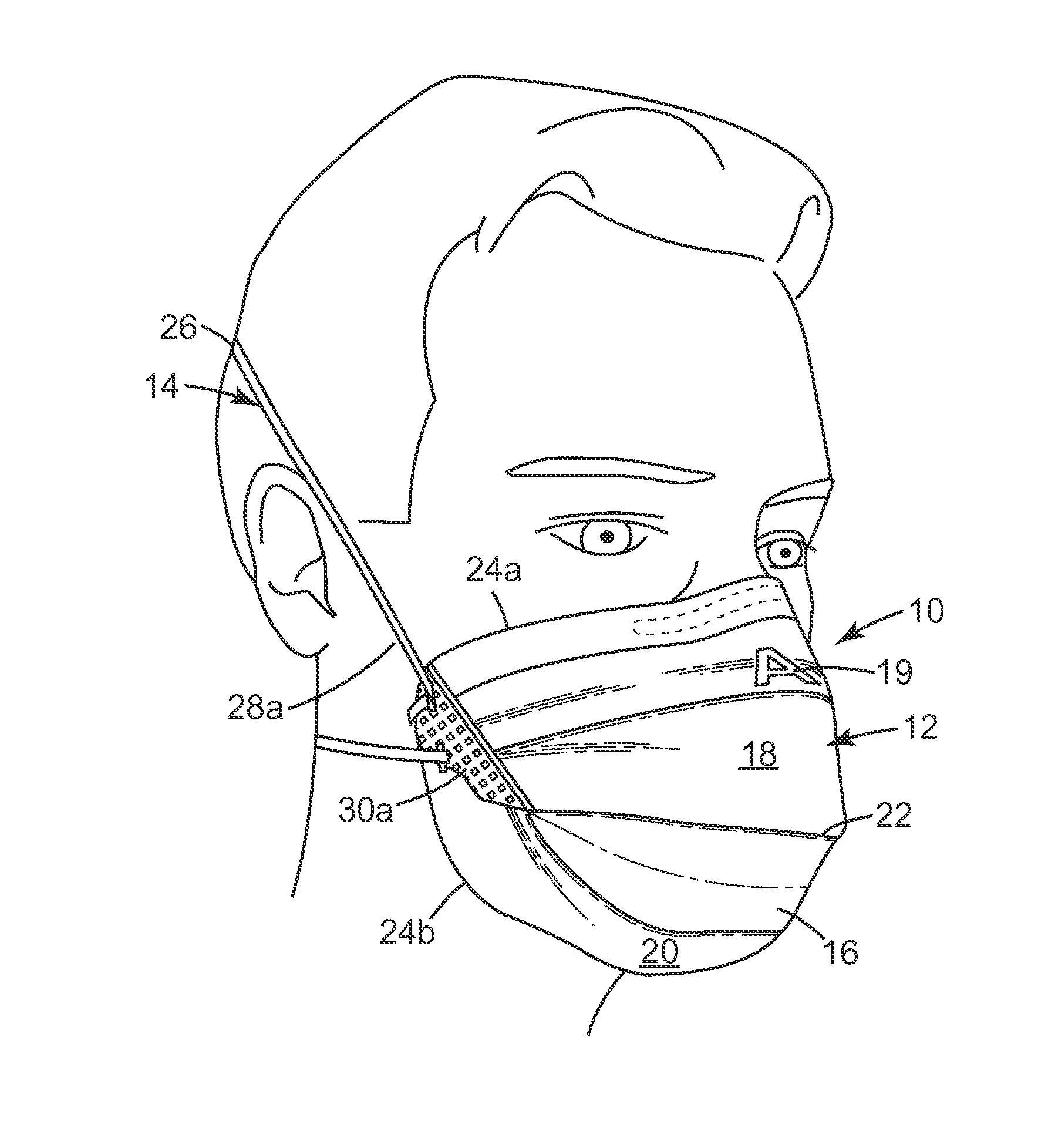 Filtering face-piece respirator having welded indicia hidden in pleat
