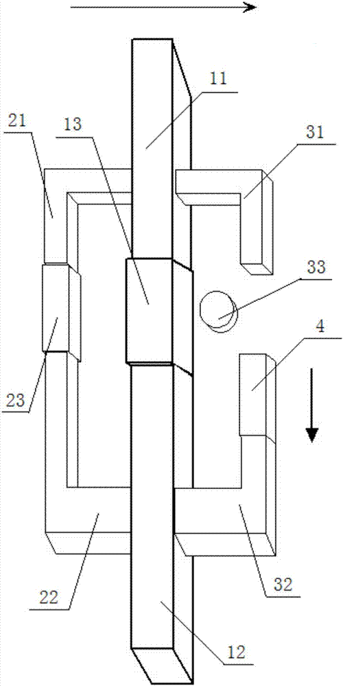 Electronic railway contact net stand column passing device