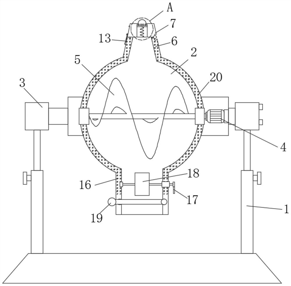 Material mixing device for preparing lubricating powder