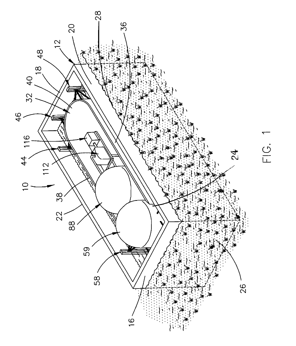 Floating nuclear power reactor with a self-cooling containment structure and an emergency heat exchange system