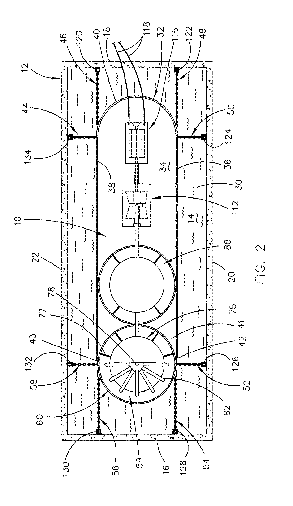 Floating nuclear power reactor with a self-cooling containment structure and an emergency heat exchange system