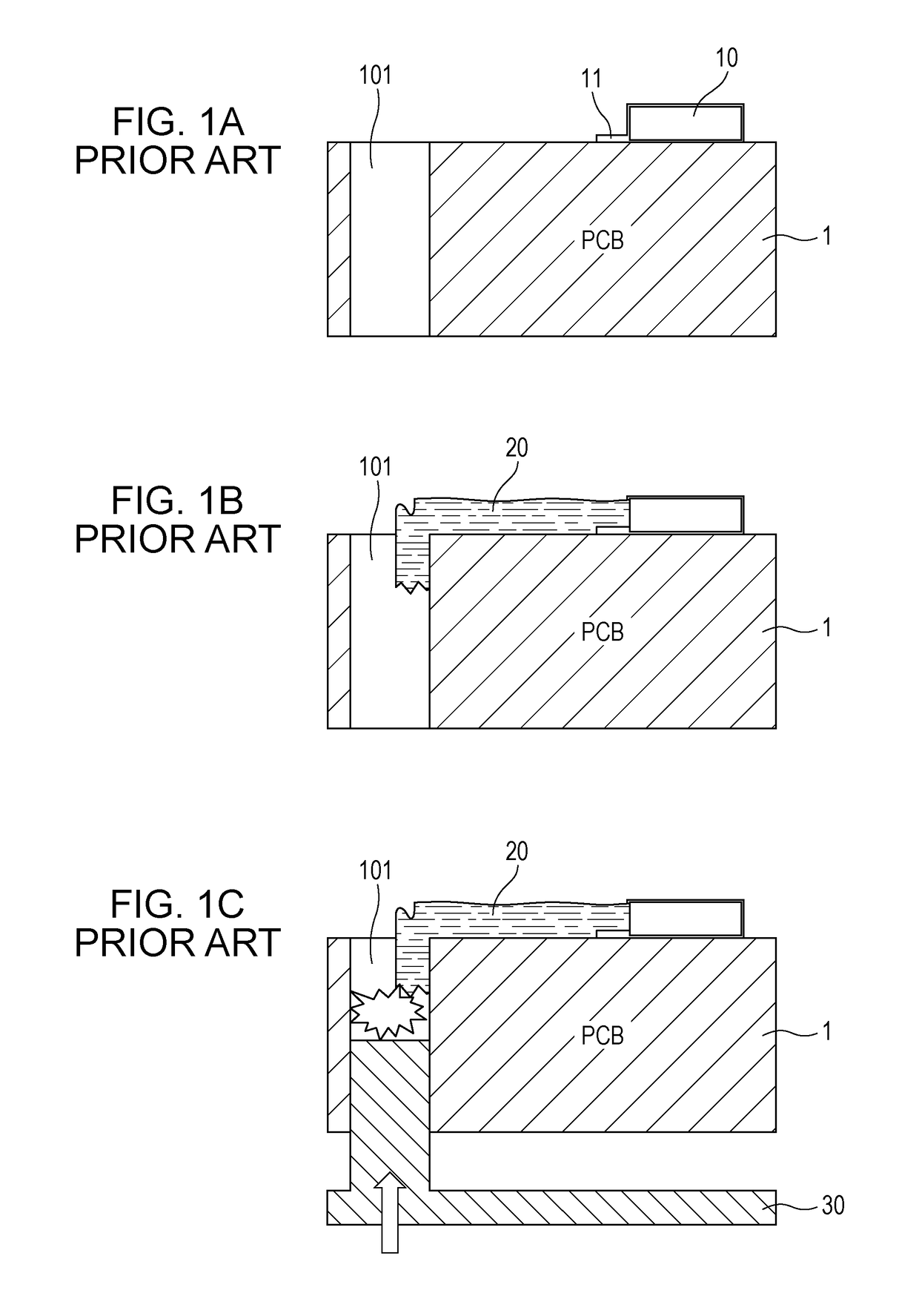 Printed circuit board having structure for preventing coating liquid overflow