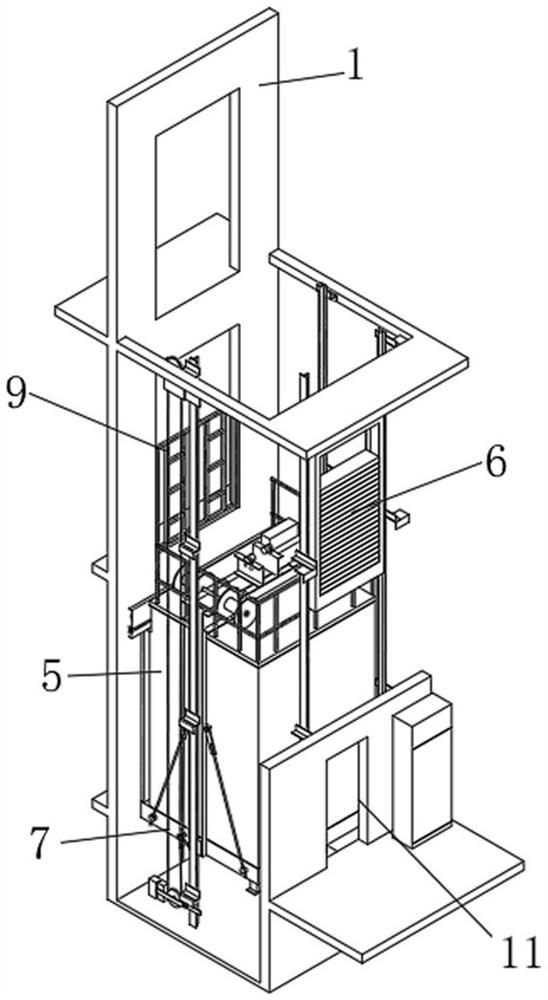 Hoistway elevator for construction
