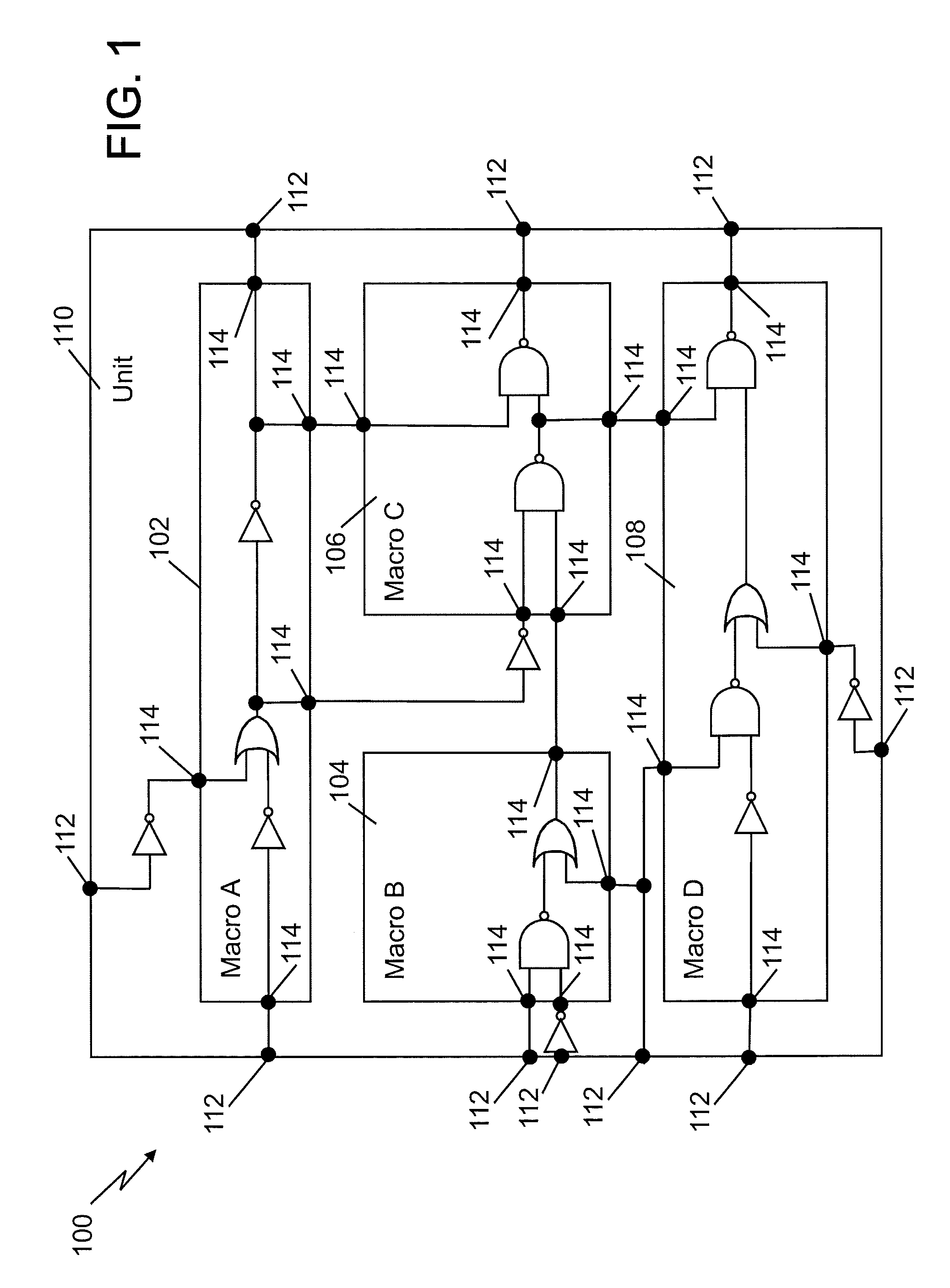 Port assignment in hierarchical designs by abstracting macro logic