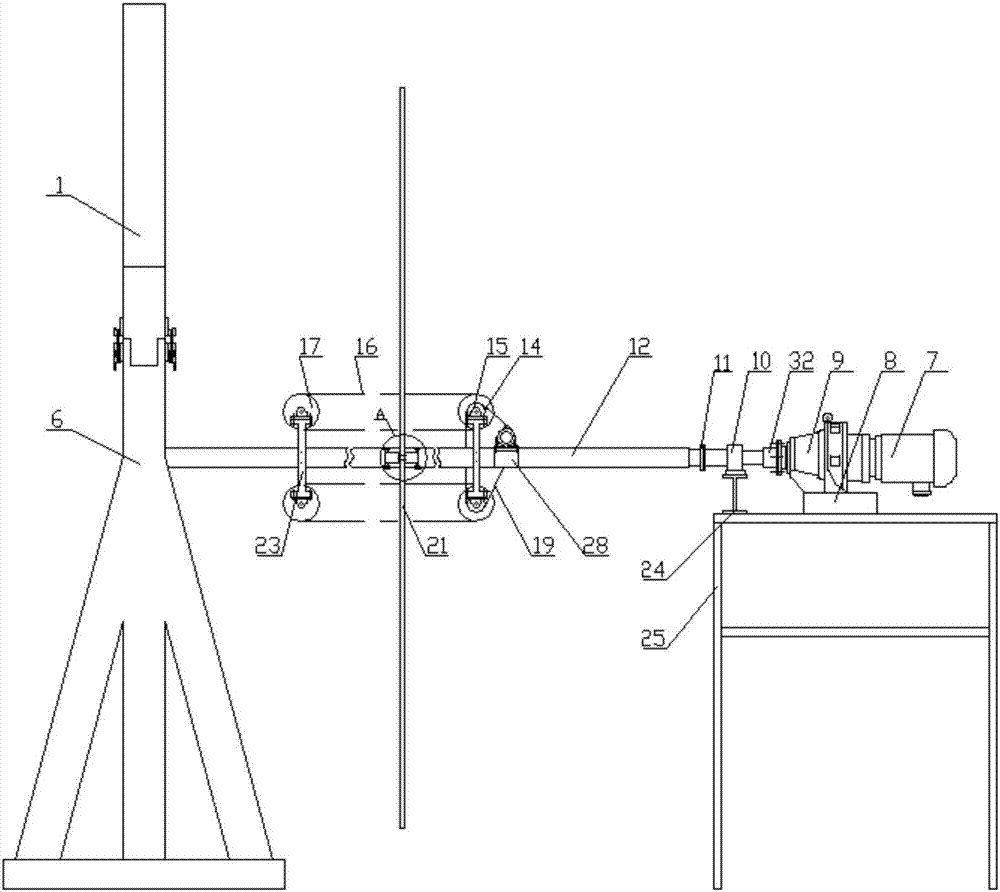 A combined diameter-reducing mechanism of a seam welding machine