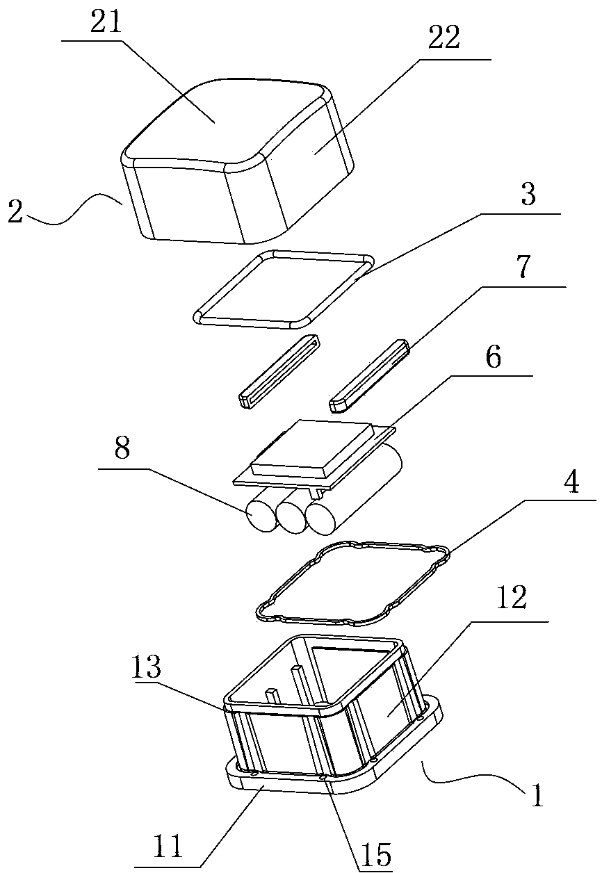 Wireless geomagnetic vehicle detector and shell thereof