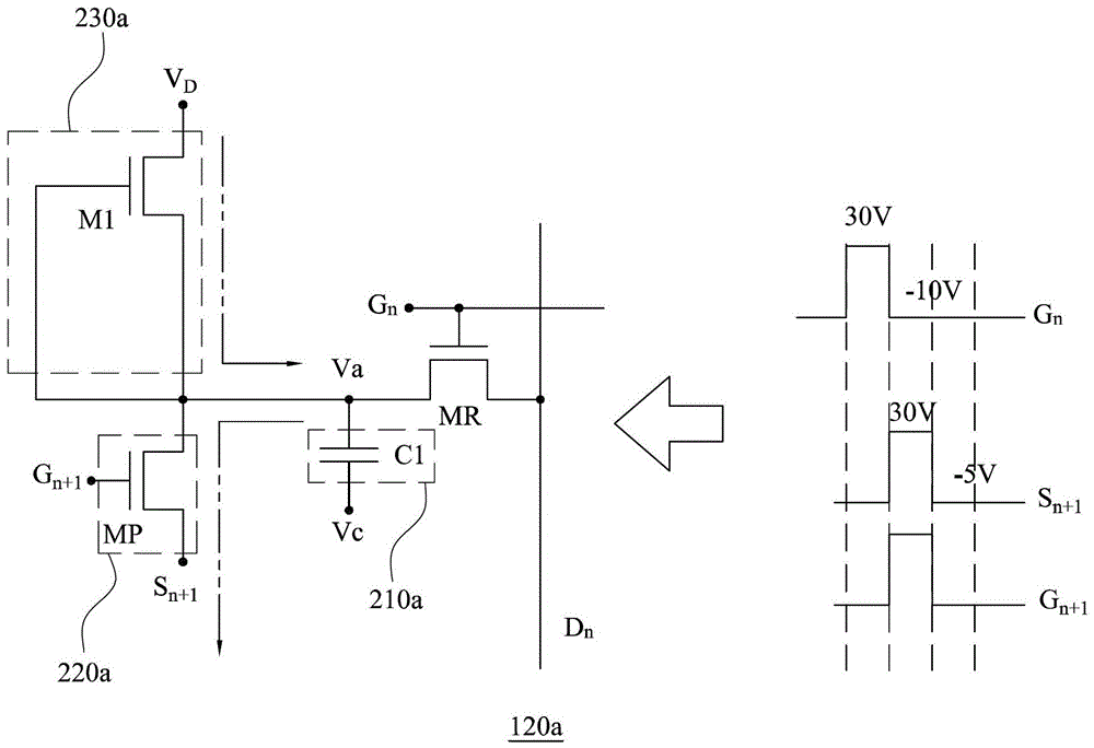 Touch sensing panel and sensing circuit therein