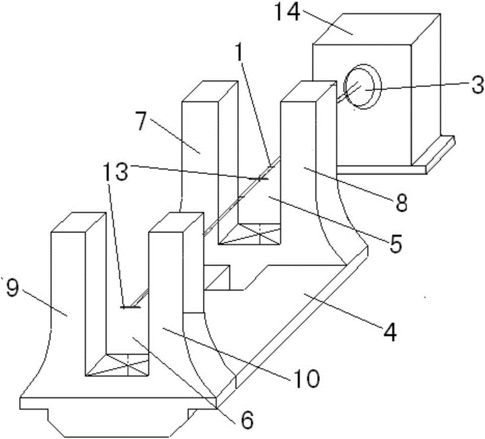 A device for aligning the centerline of a rolling mill frame and a transmission shaft of a gearbox and a method for aligning using the device