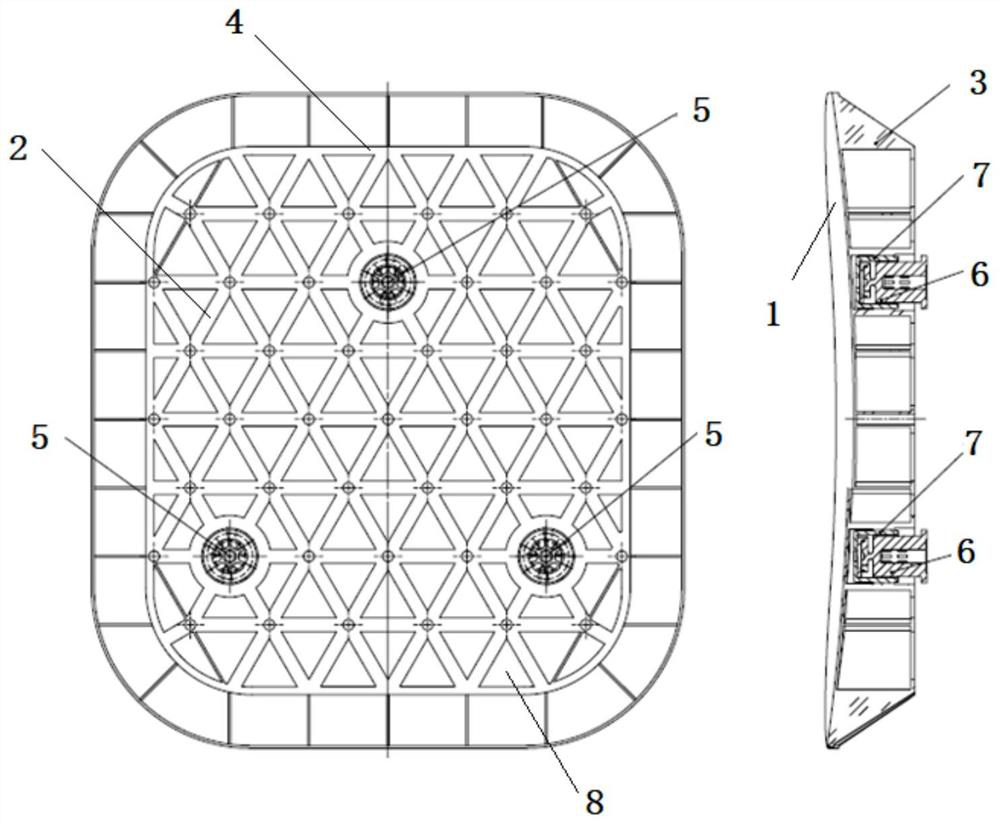 A kind of mirror support assembly installation method