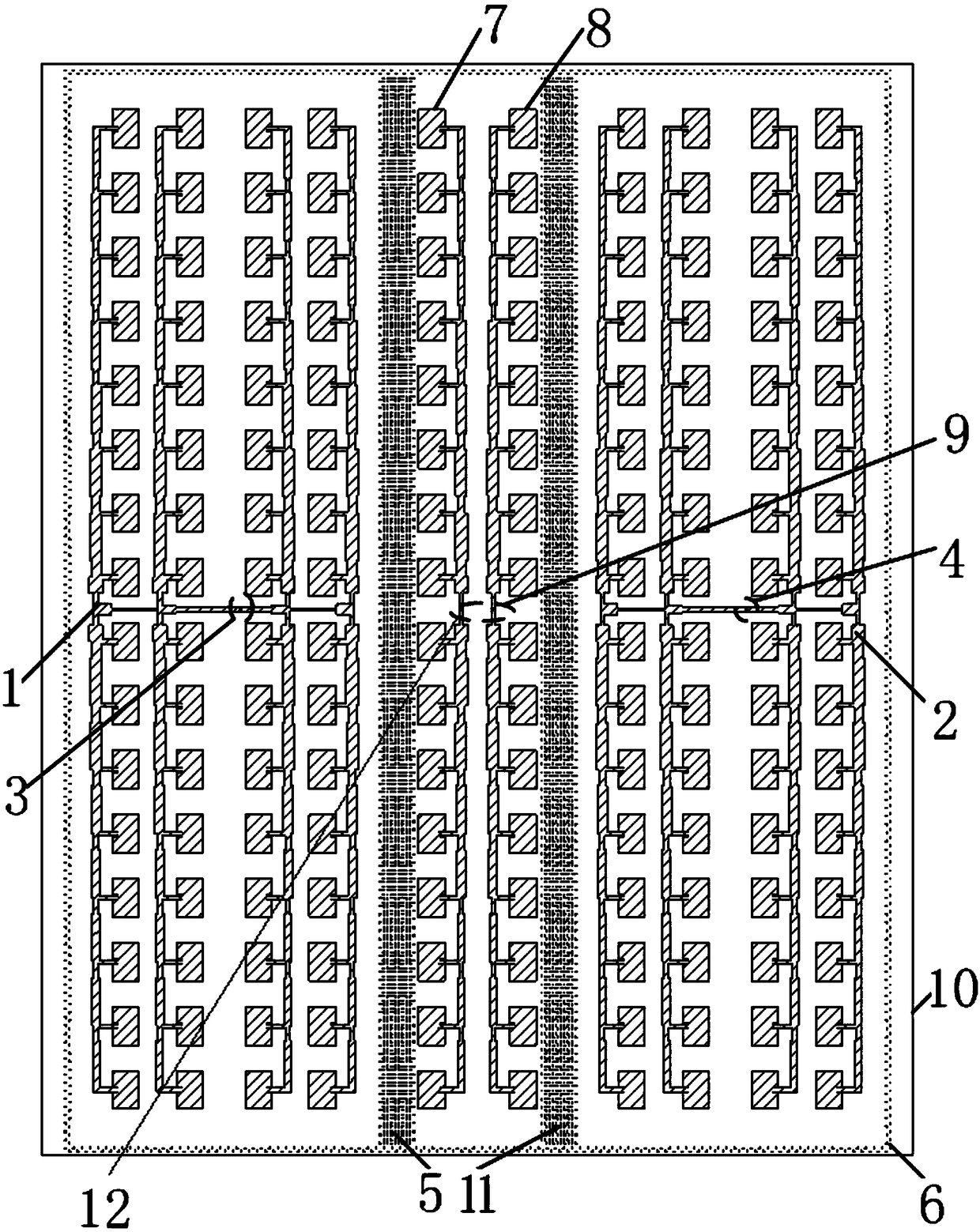 Microstrip array antenna structure capable of improving isolation between antennas