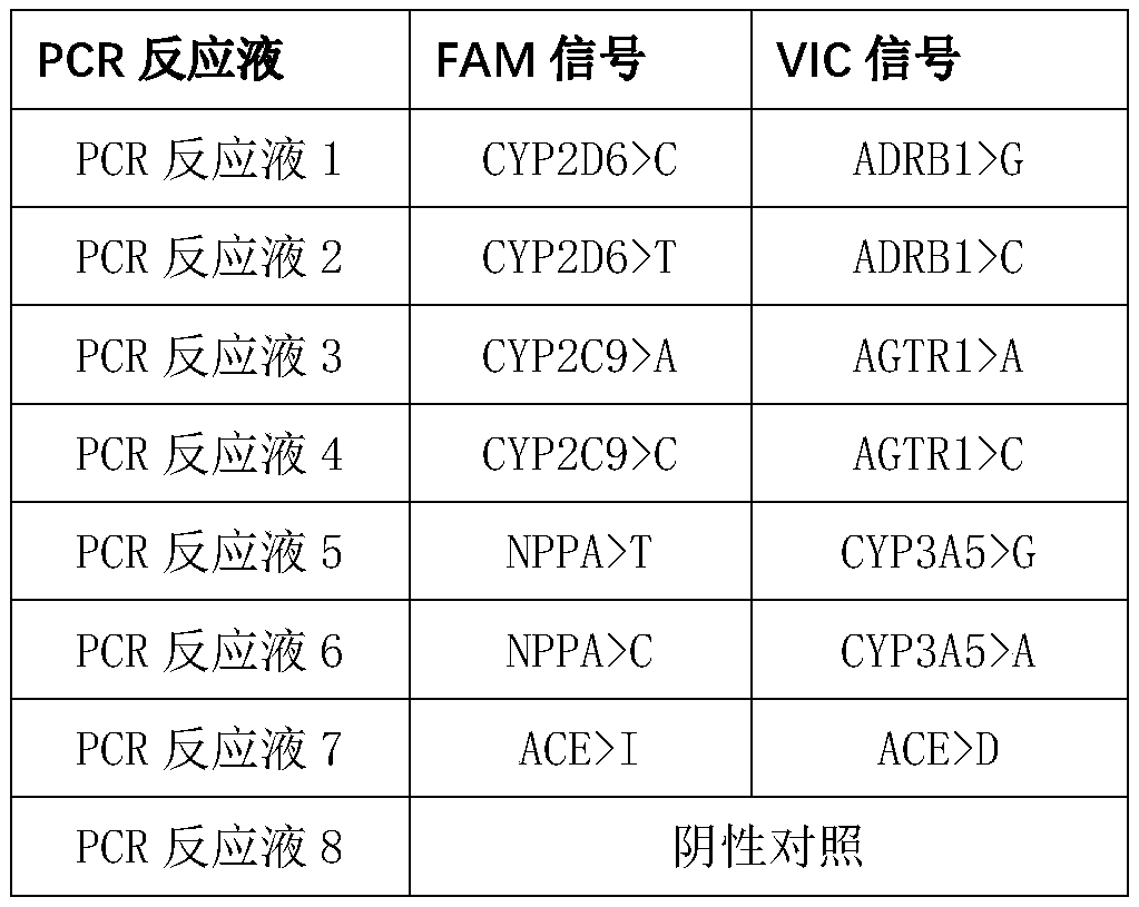 Hypertension medication gene detection kit and use method thereof