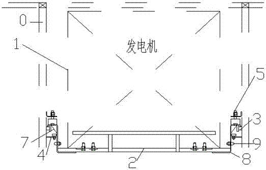 A push-pull vehicle-mounted generator installation device