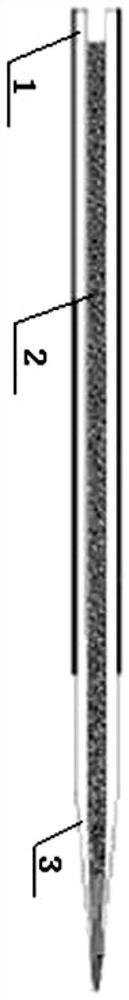 Chromatographic analysis column, kit and device for detecting prosthetic joint infection