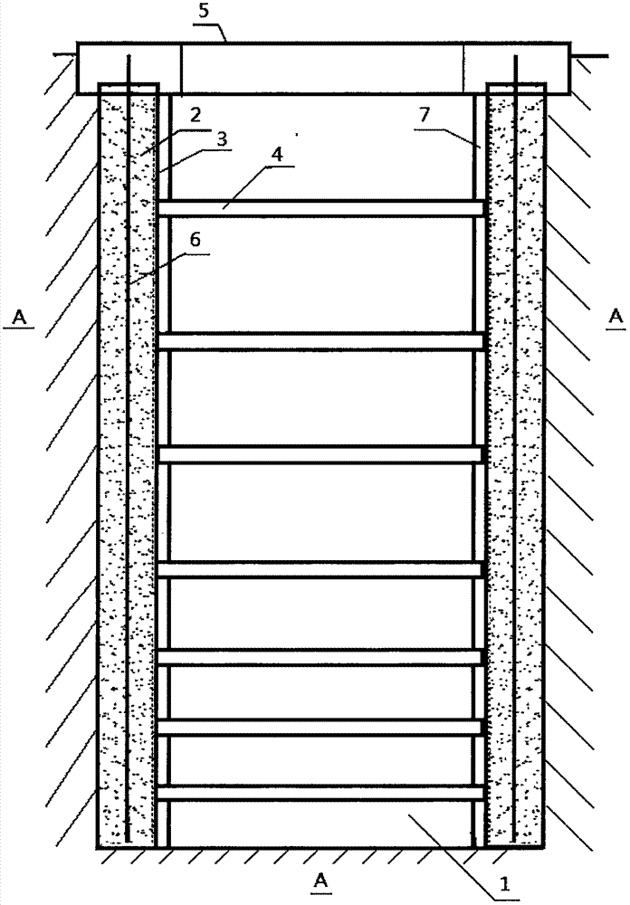 Deep-foundation-pit reservoir and construction method thereof