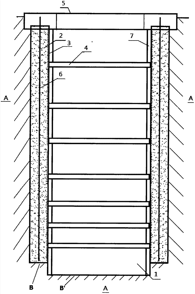 Deep-foundation-pit reservoir and construction method thereof
