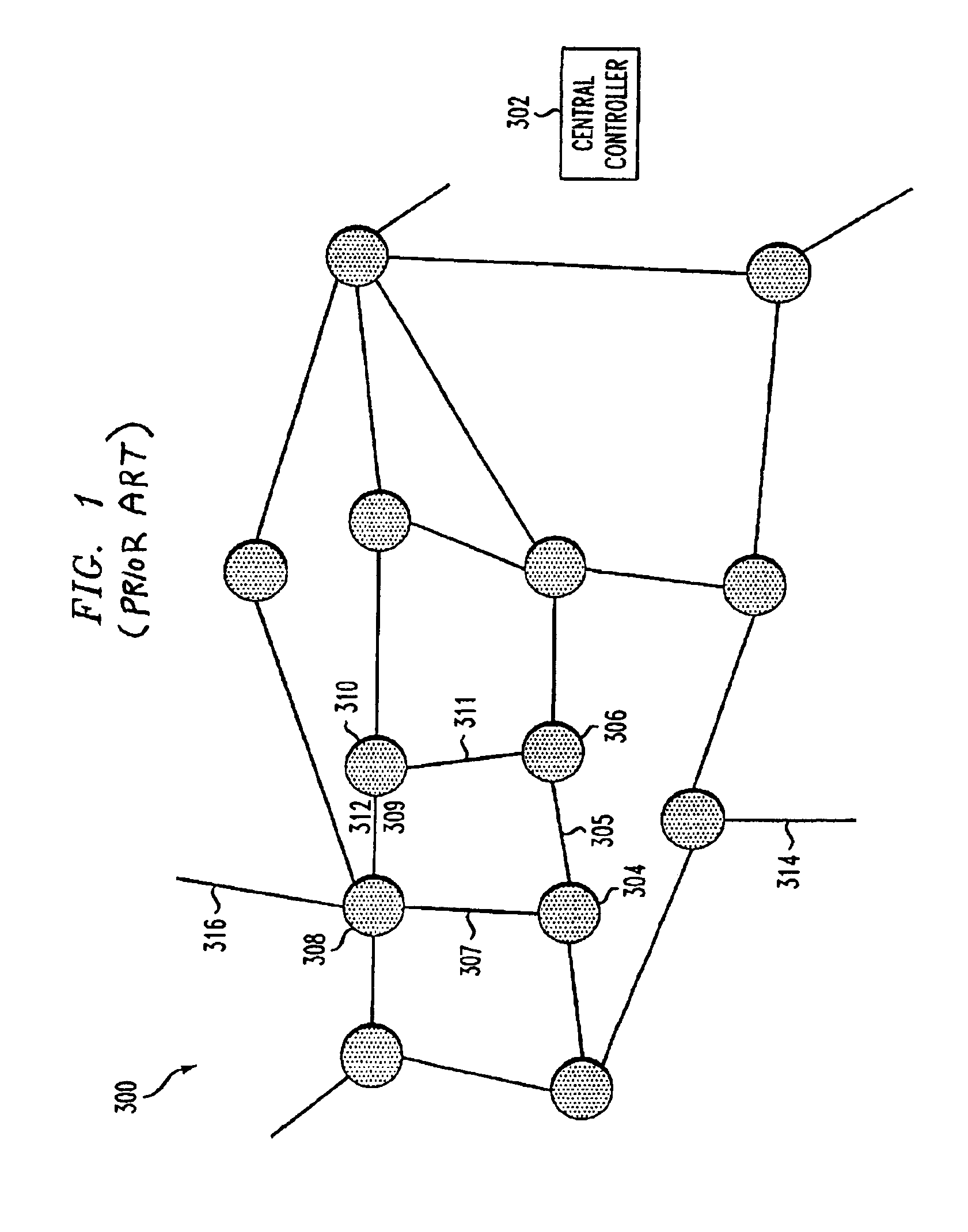Hierarchical telecommunications network with fault recovery