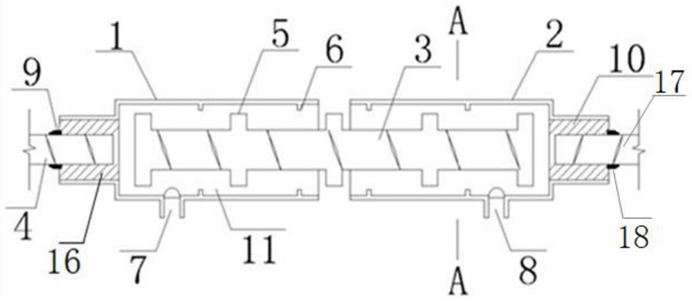 A spliced ​​grouting sleeve and building prefabricated components