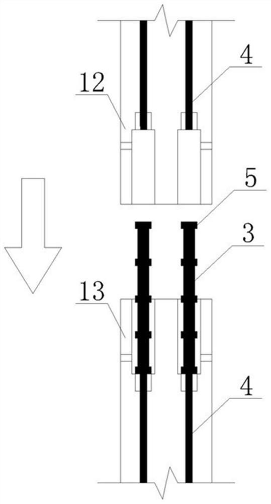 A spliced ​​grouting sleeve and building prefabricated components