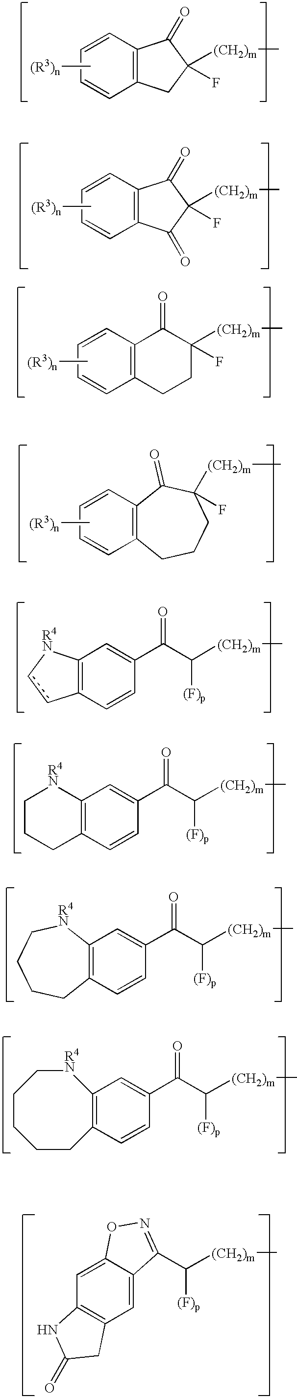 Fluorides of 4-substituted piperidine derivatives