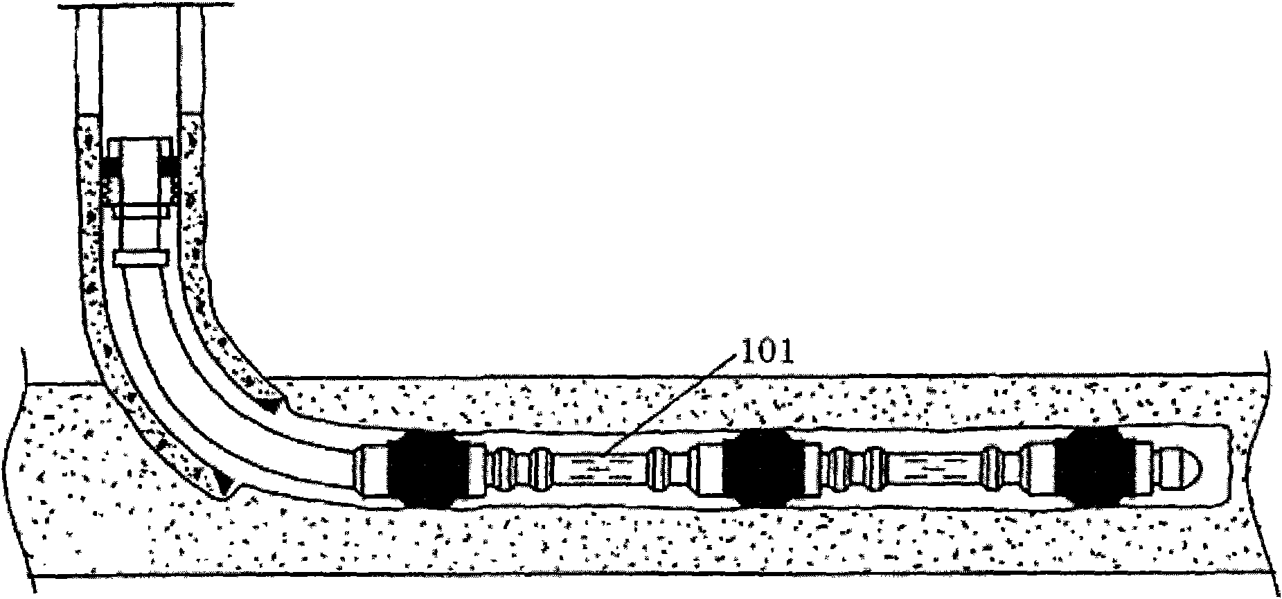 Well completion technique for efficiently controlling pressure and retaining water cone of horizontal well