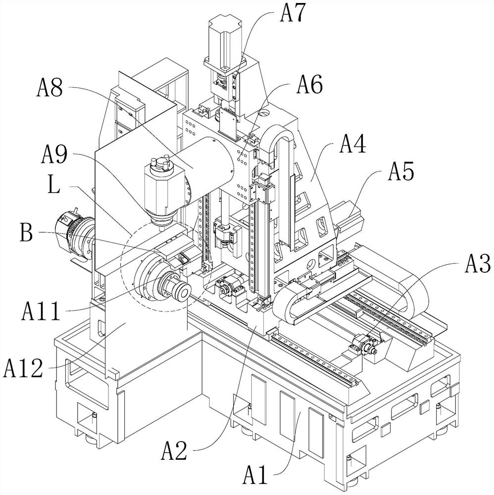 Tool setting device and turning and milling composite machine tool comprising tool setting device