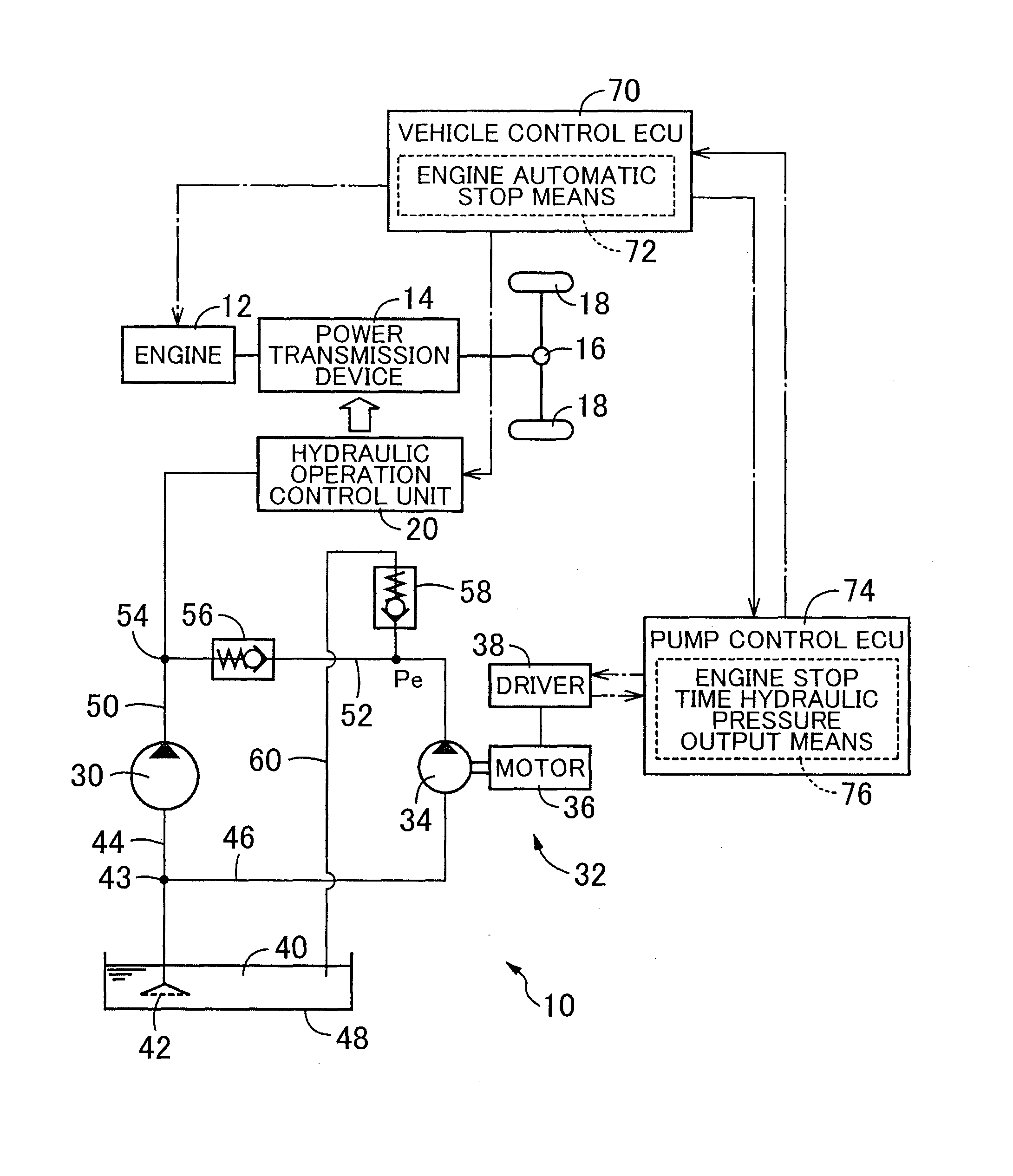 Hydraulic circuit for power transmission device of vehicle