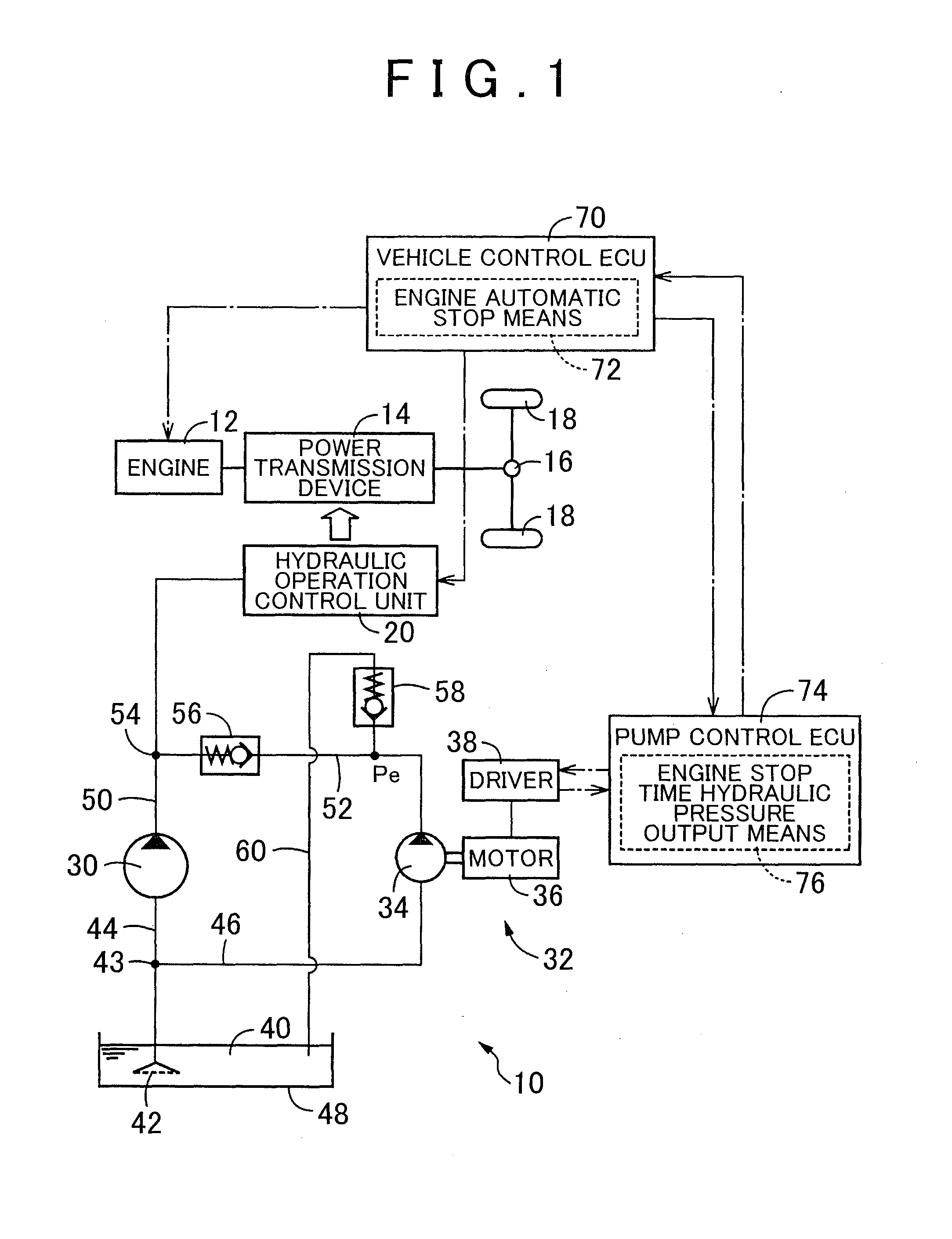 Hydraulic circuit for power transmission device of vehicle