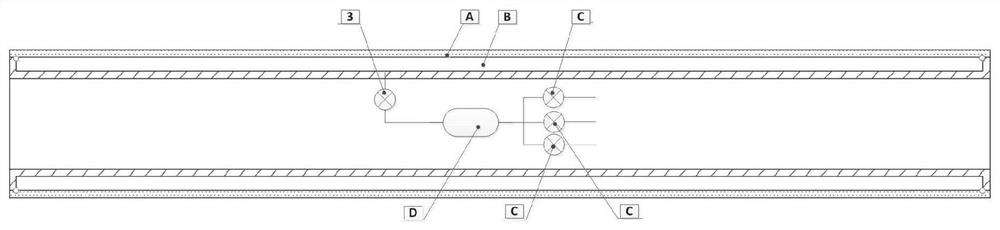 Attitude control device for underwater vehicle based on air film drag reduction technology