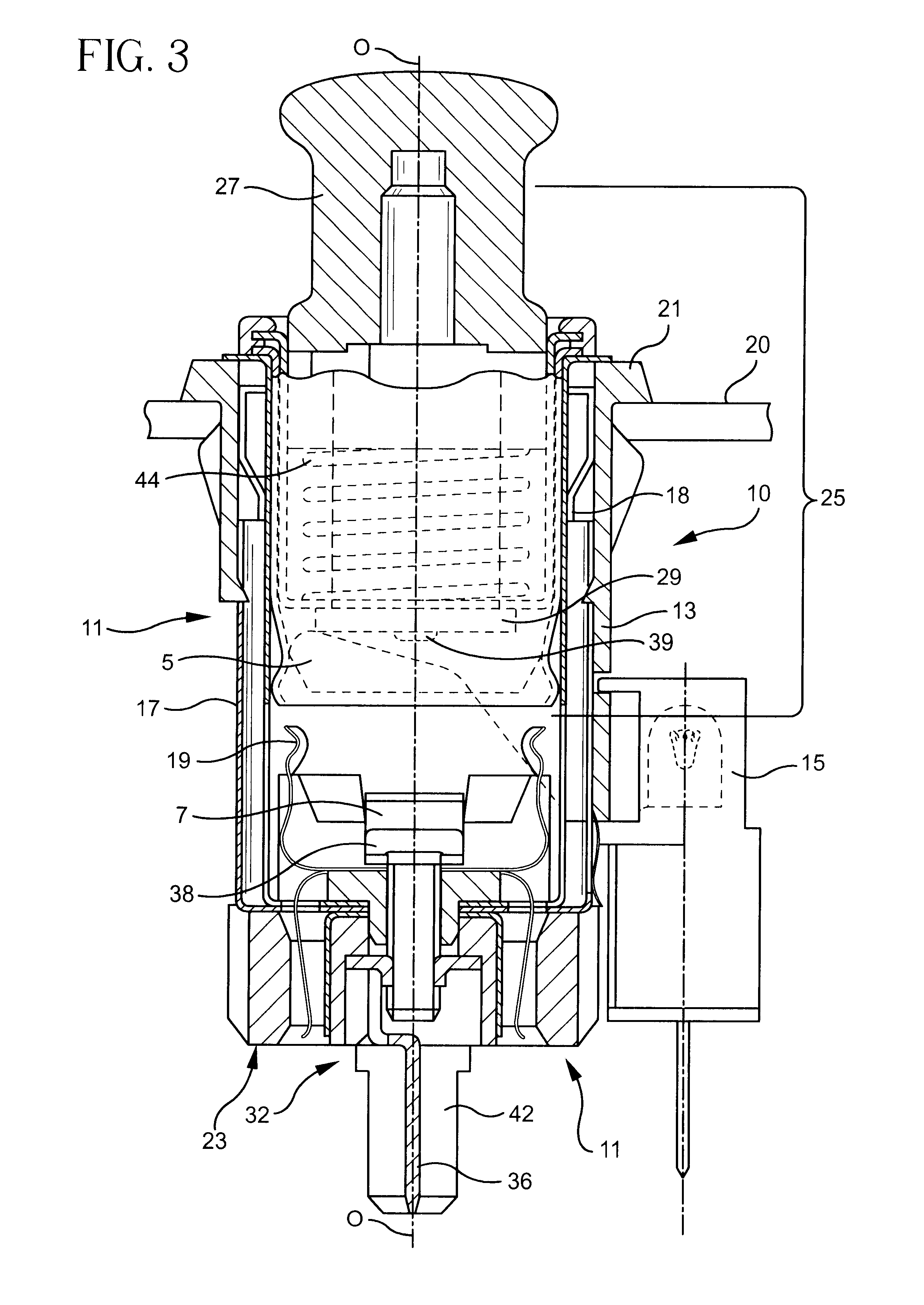 Cigar lighter with thermal safety device