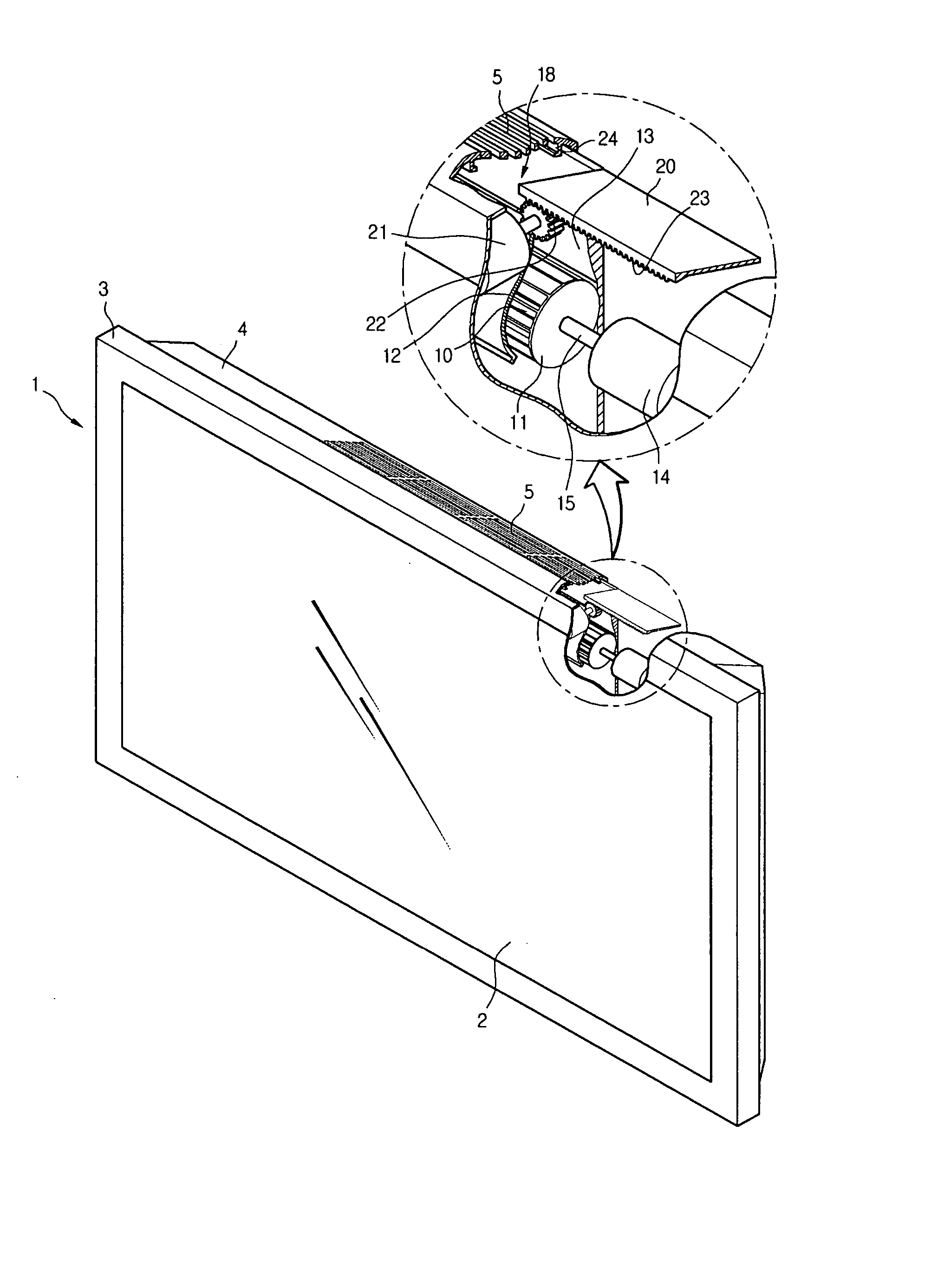 Flat display device and cooling apparatus for the same