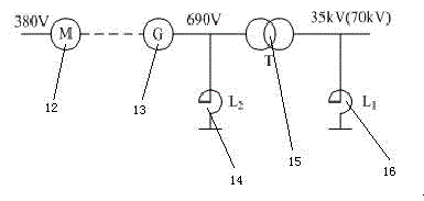 Long duration induction voltage withstand test device of ultrahigh-voltage transformer