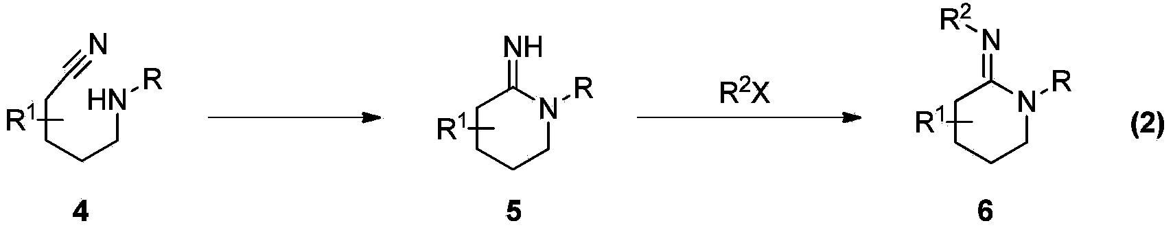 Preparation method of multi-substituted cyclic amidine