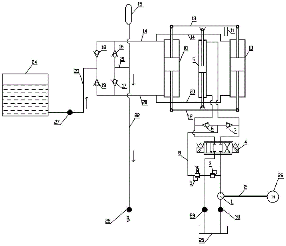 A water pressure variable pump