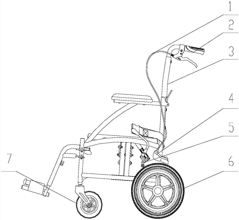Wheelchair with novel brake devices