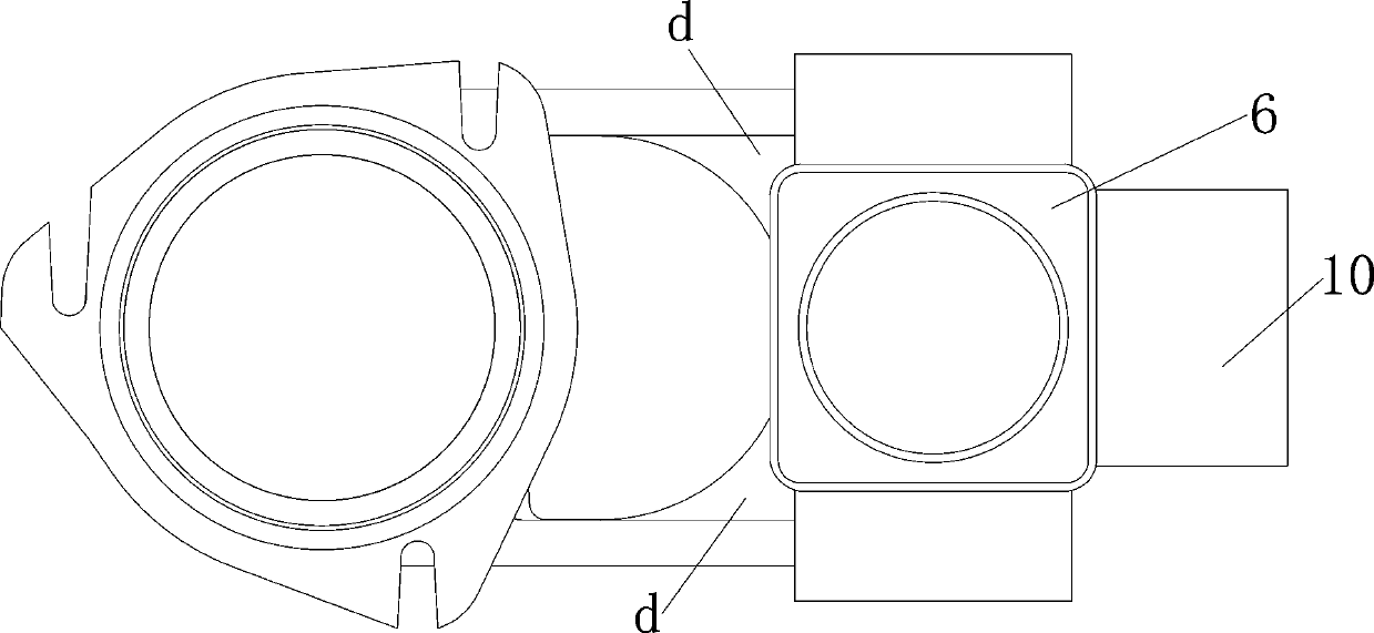 Prefabricated building same-layer drainage pipe fitting