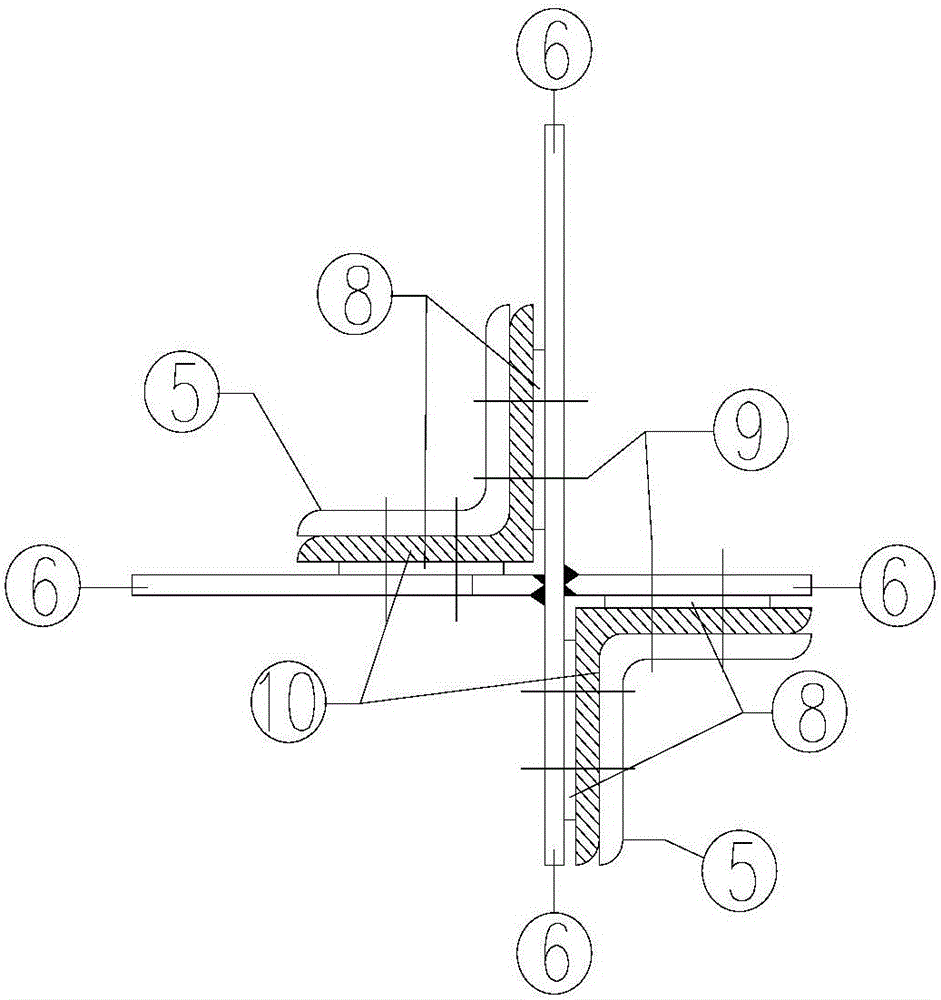Power transmission tower angle steel connection joint