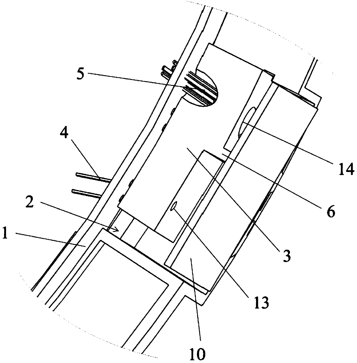 Steep slope detecting sensing device and mobile service robot