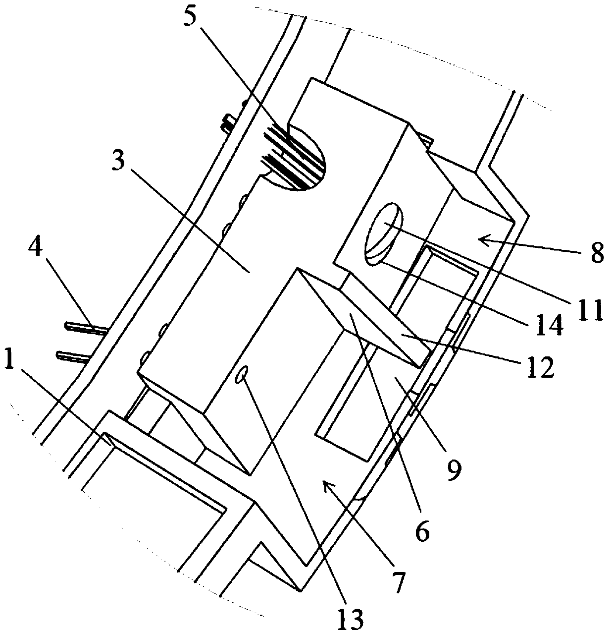 Steep slope detecting sensing device and mobile service robot