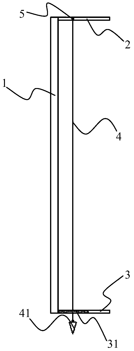 Device and method for detecting perpendicularity of template