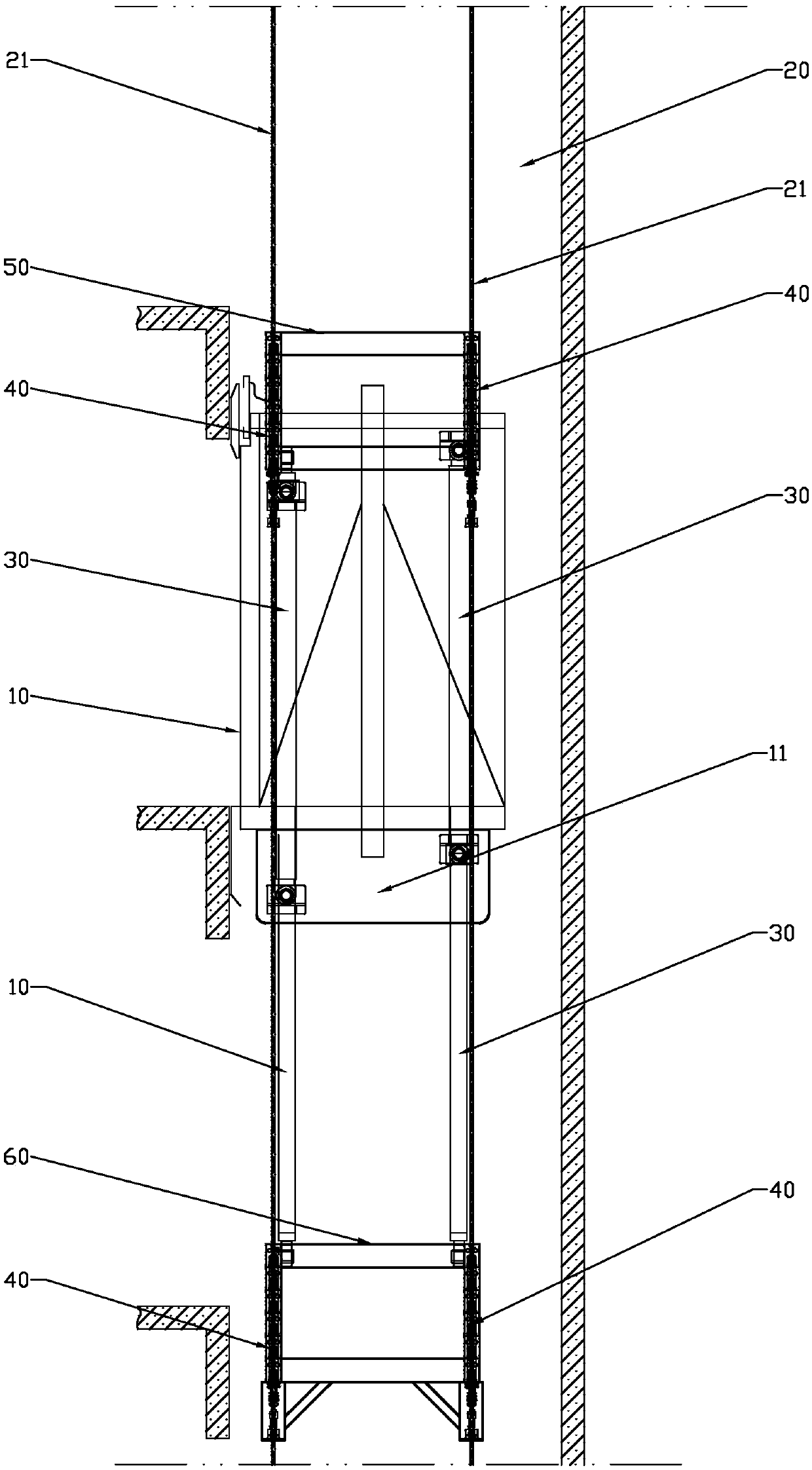 Lift-car self-propelled elevator and control method thereof