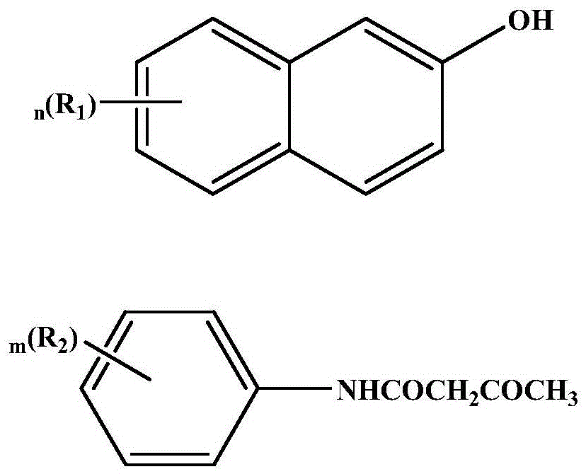 Continuous preparation method of azo pigment in branch spiral tube