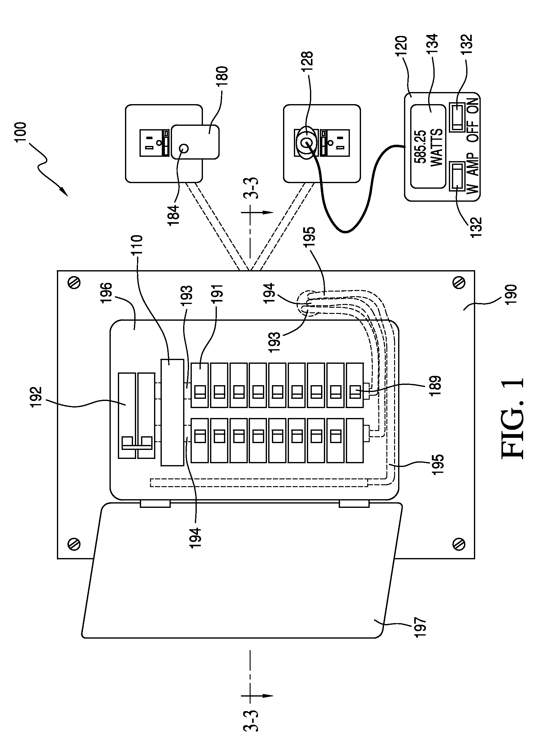 Systems and methods for measuring electrical power usage in a structure and systems and methods of calibrating the same