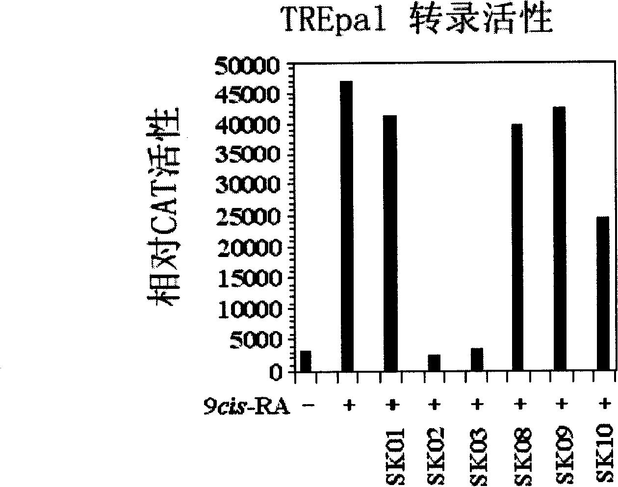 Use of retinol X receptor used for screening alkannin and derivates thereof