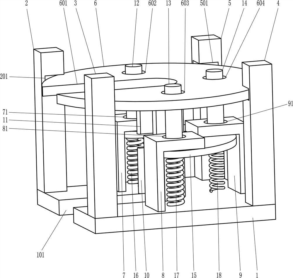 An anti-lodging device for tree transplantation used in gardens