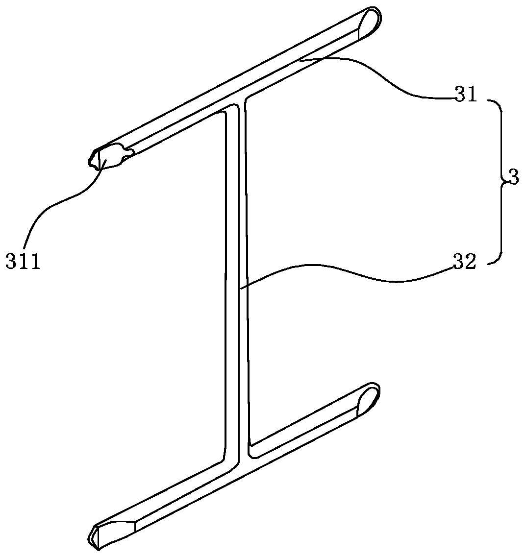 Convex piece adapted to main body of door frame, molded door and method for preparing molded door