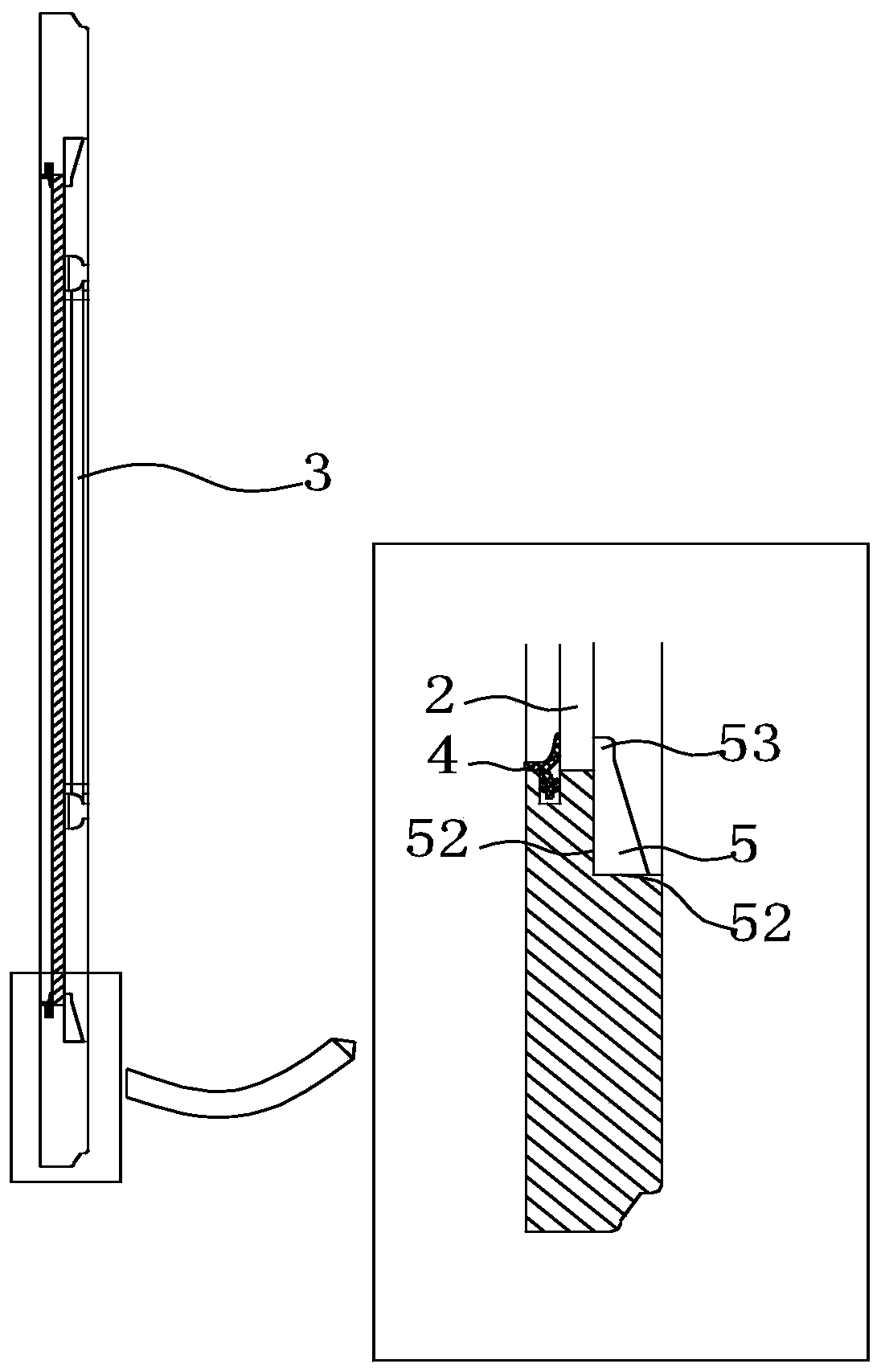 Convex piece adapted to main body of door frame, molded door and method for preparing molded door